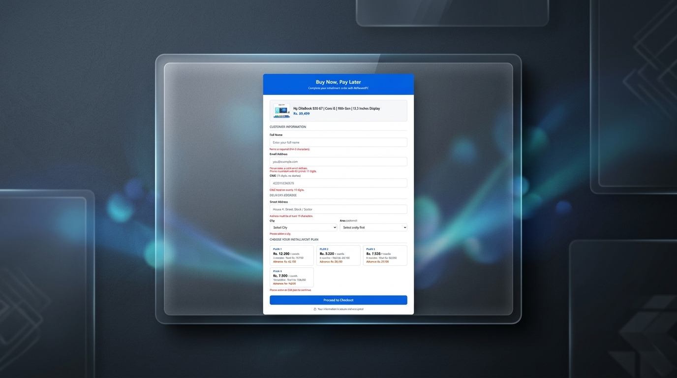 ReNewedPC — Custom Instalment Form